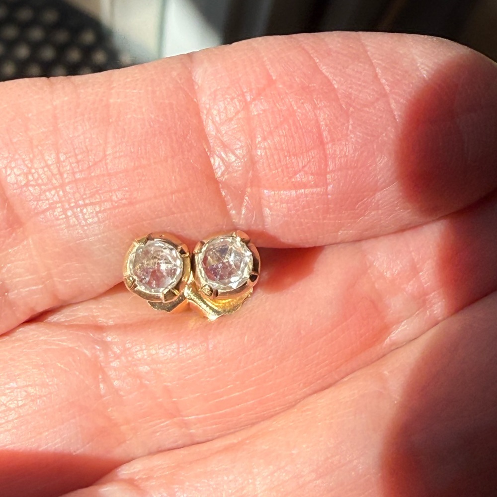 Gold Diamond Stud Earrings Timeless Design